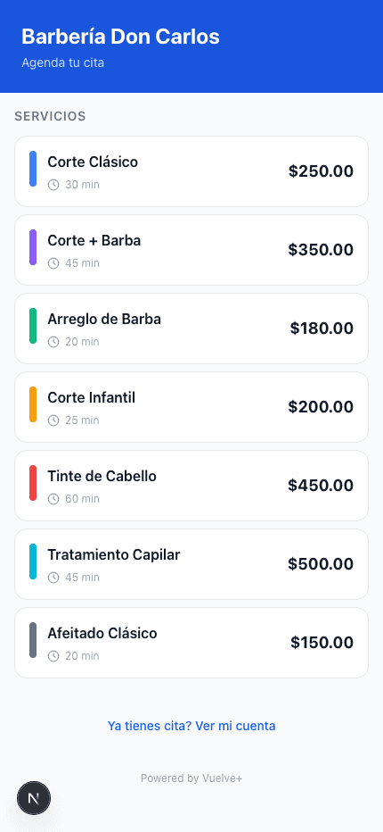 Citas desde el celular